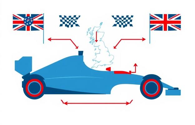 Close-up of a Formula 1 steering wheel with complex controls